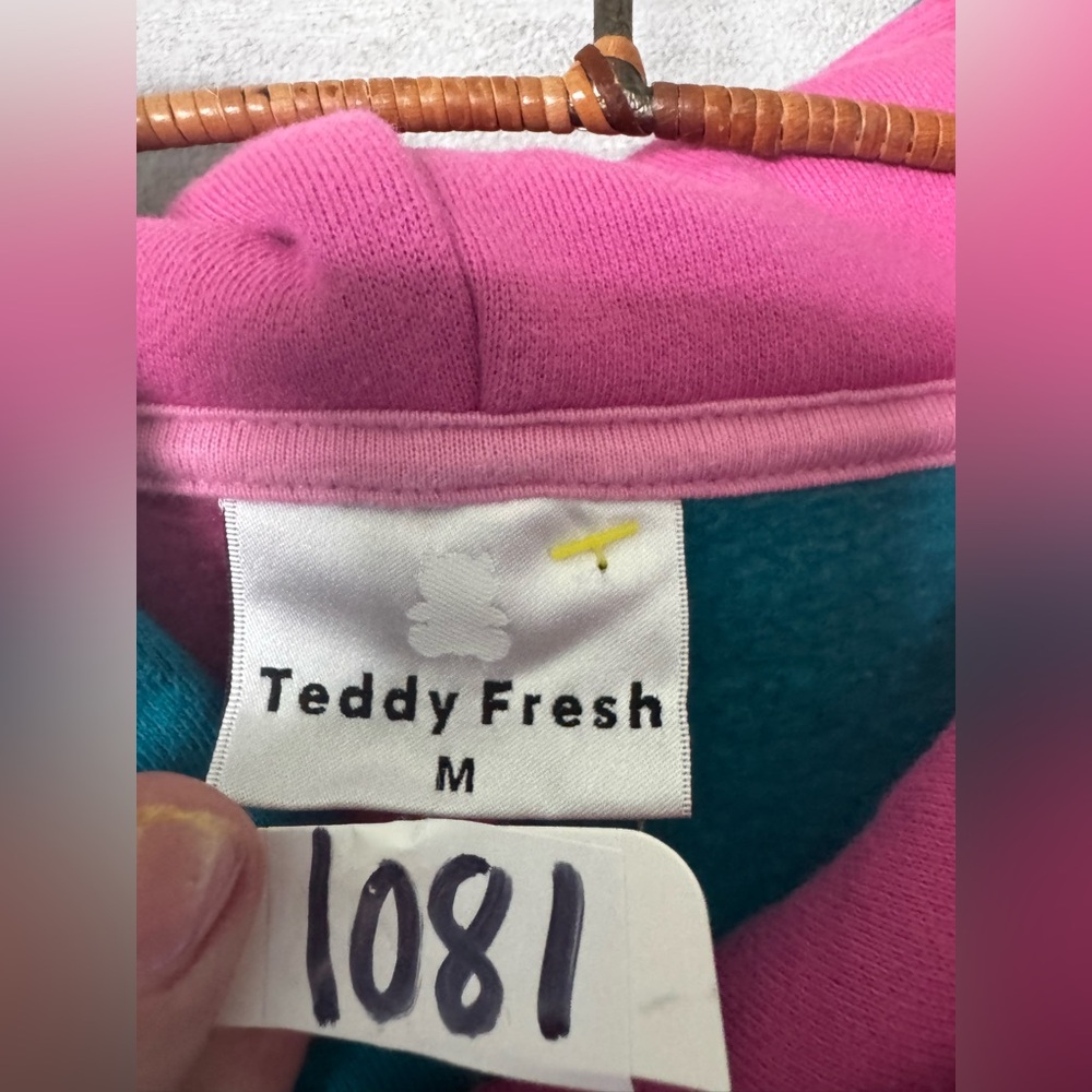 Teddy Fresh Love Colorblock Pink And Blue Hoodie Limited Edition Medium - Picture 5 of 7